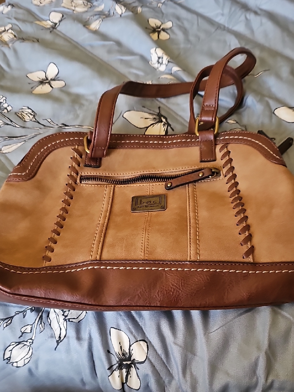 B.O.C. Born Concepts Womens Oakley Brown Purse Satchel Handbag Medium Size